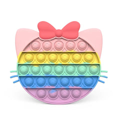 Pastel Rainbow Kitty Popit Fidget Toy - Sensory Zone