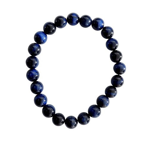 Blue Tigers Eye Crystal Bracelet 8mm Beads - Sensory Zone