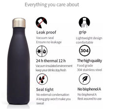 Insulated Stainless Steel Drink Bottle 500ml Marble - Sensory Zone