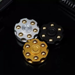 Metal Revolver Pistol Bullet Fidget Spinner - Sensory Zone