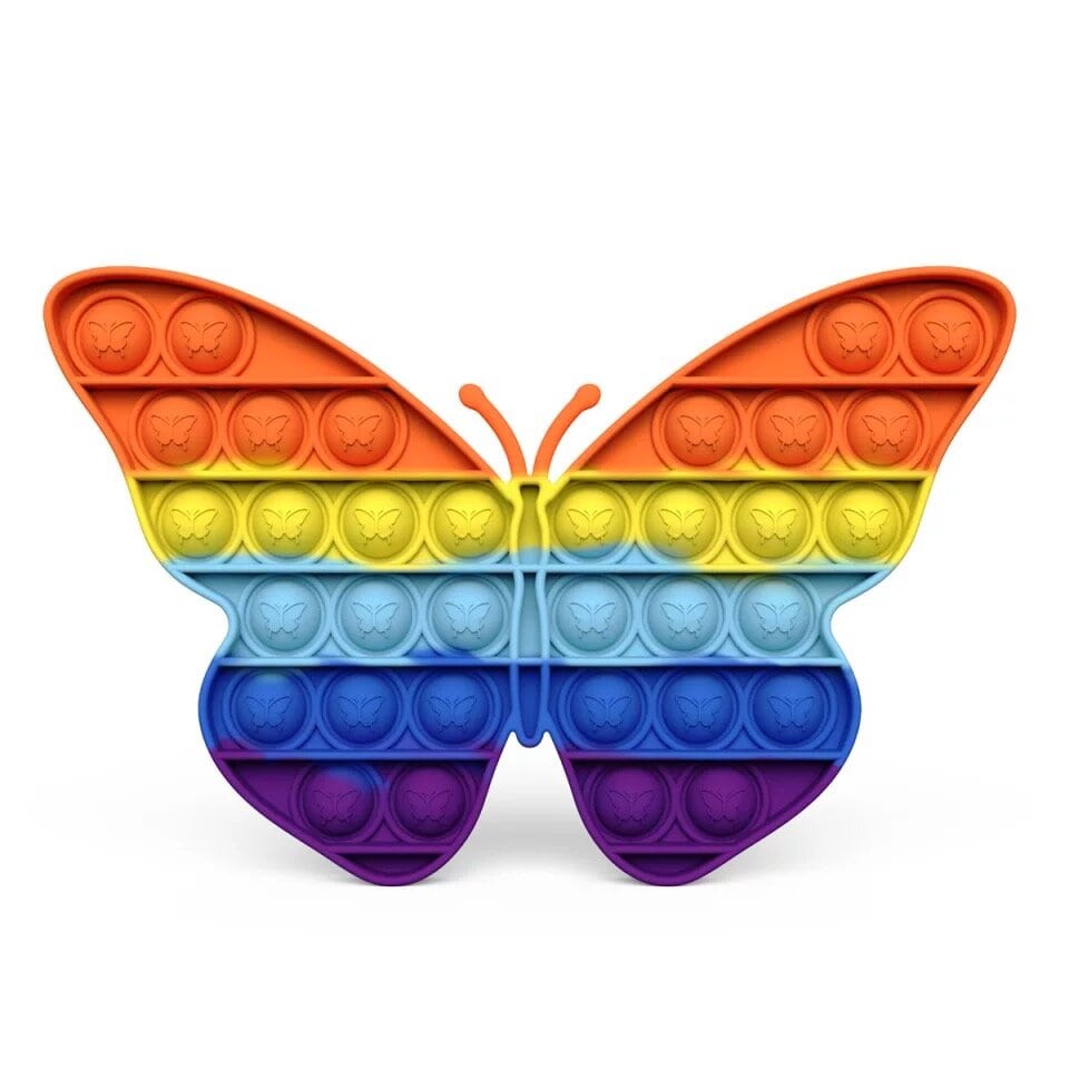 Rainbow Butterfly Popit Fidget Toy - Sensory Zone