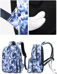 Tie Dye Kids Backpack School Lunch Bag with Pencil Case Set - Sensory Zone