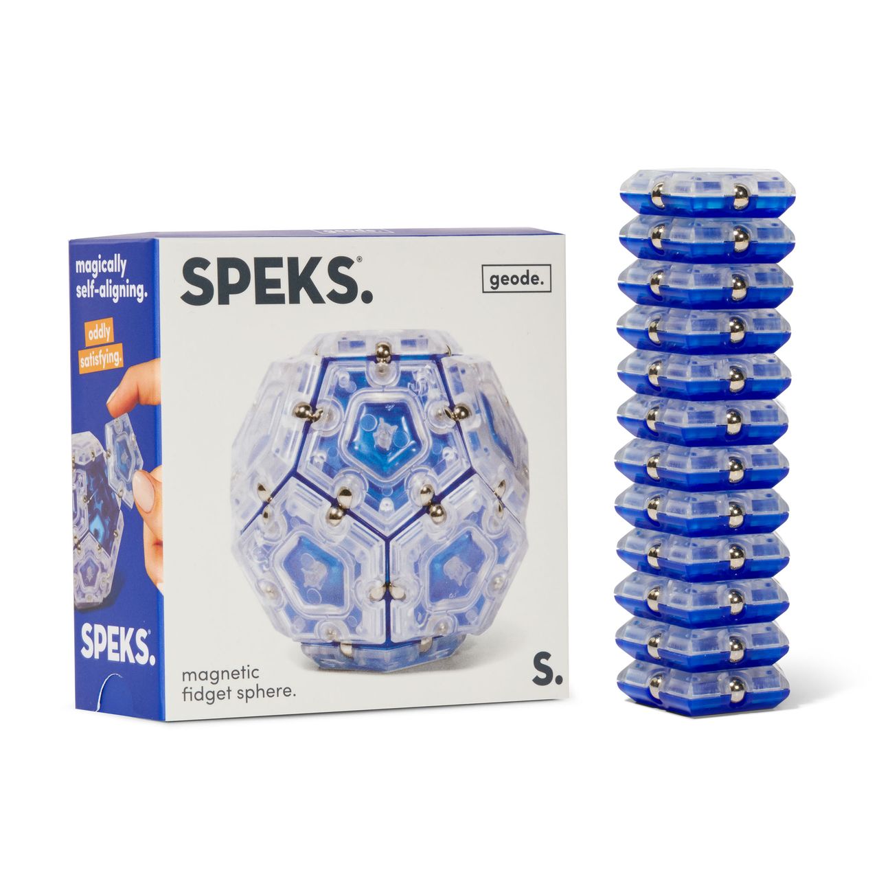 Geode Magnetic Fidget Set - Cobalt Sphere