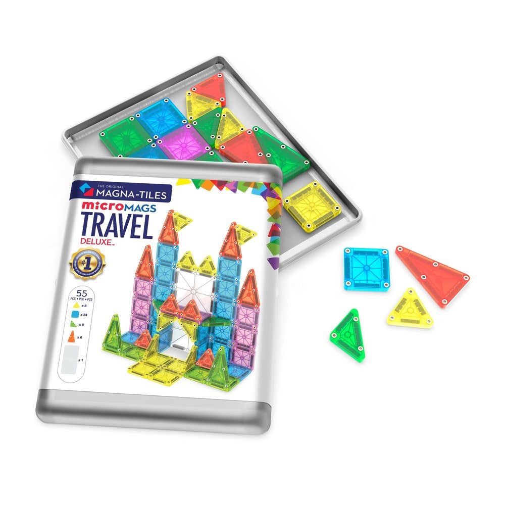 MAGNA-TILES - MicroMAGS Travel Set Deluxe - 55 Piece