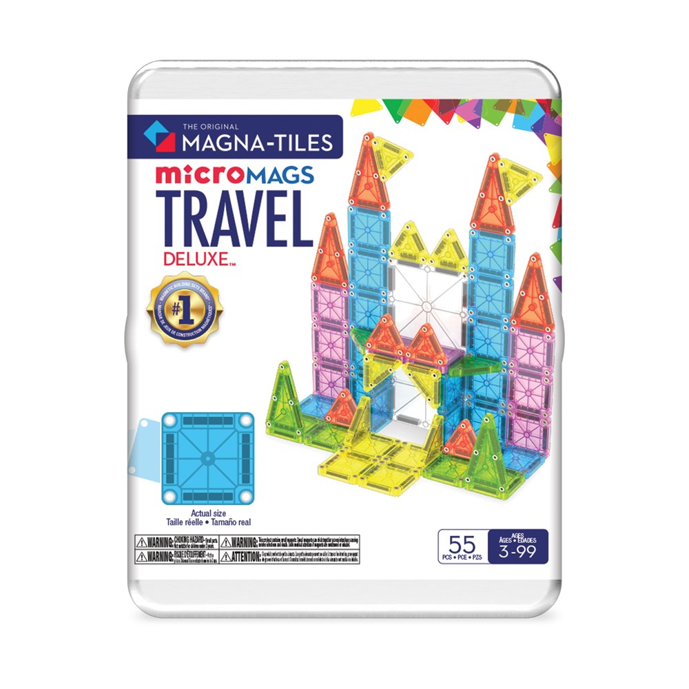MAGNA-TILES - MicroMAGS Travel Set Deluxe - 55 Piece