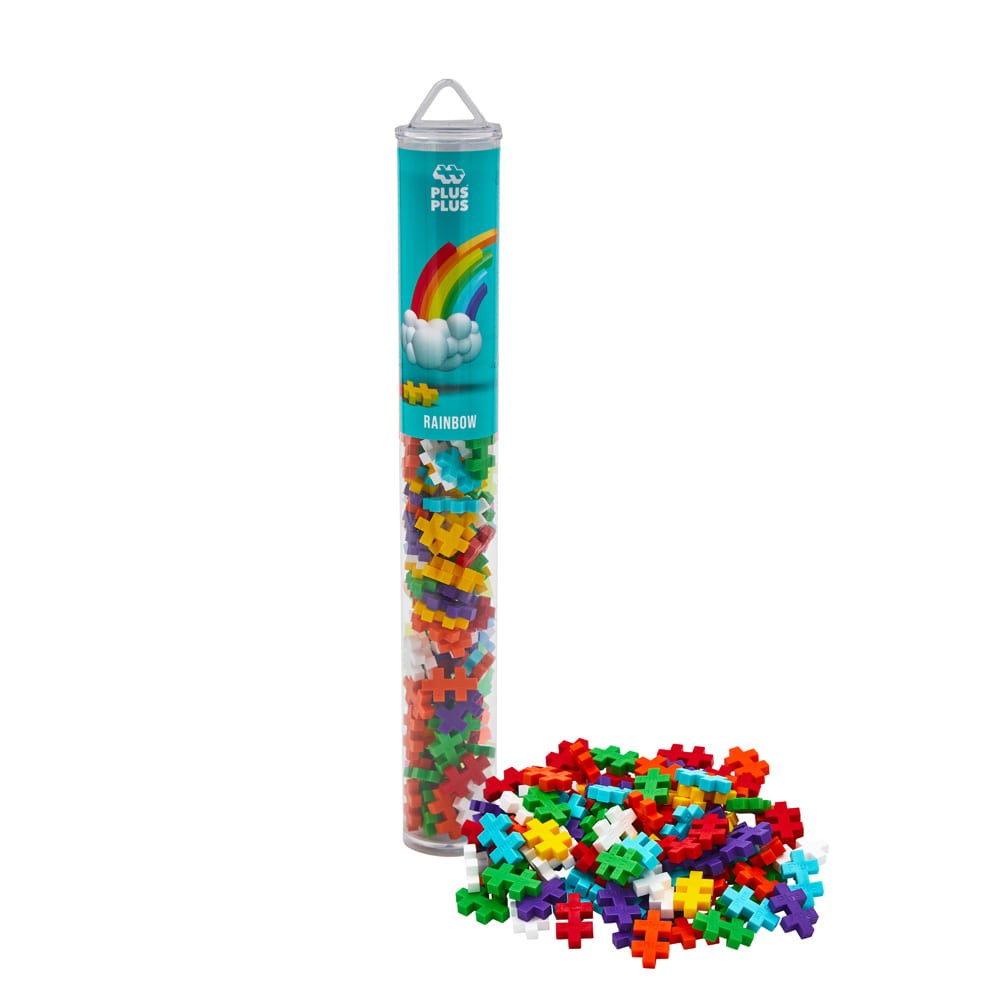 Plus Plus Rainbow Mix - 100pc Tube - Sensory Zone