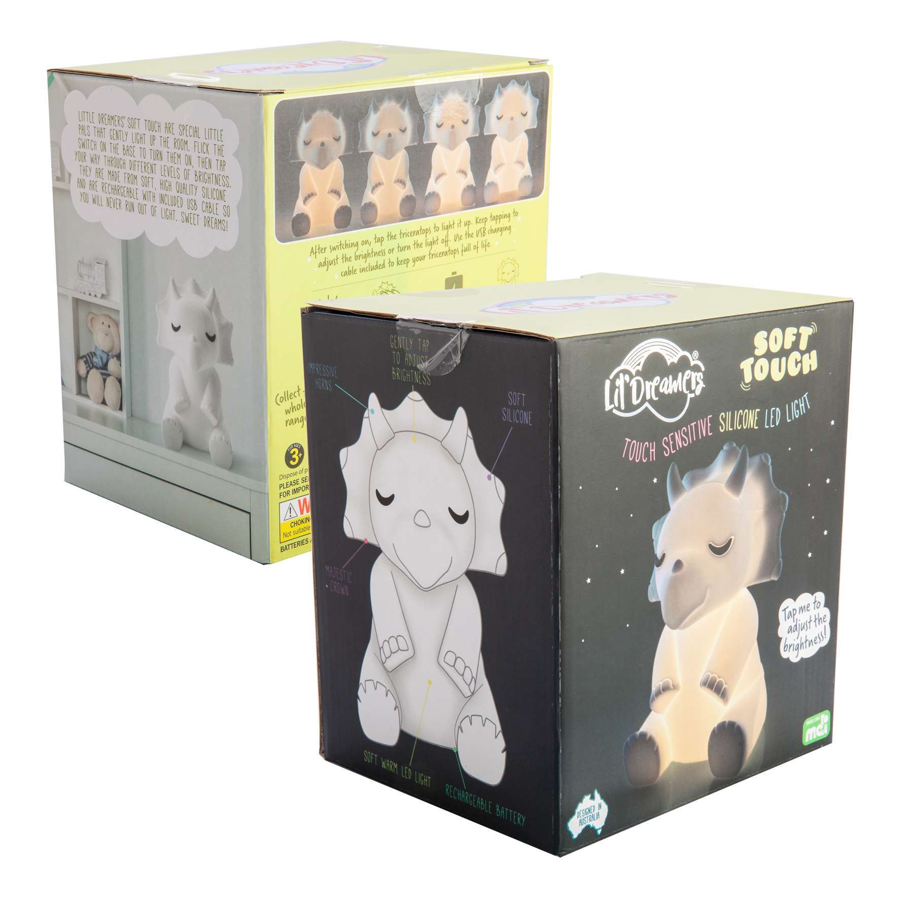 Lil Dreamers Soft Touch LED Light - Triceratops