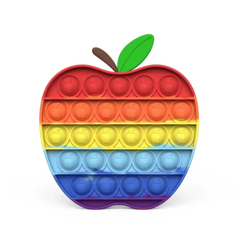 Rainbow Apple Popit Fidget Toy
