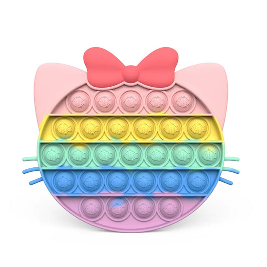 Pastel Rainbow Kitty Popit Fidget Toy