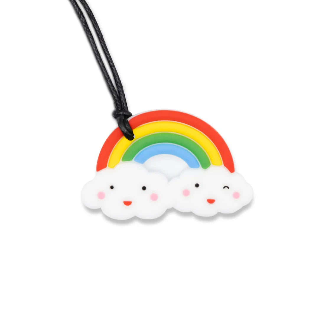 Chew Necklace Rainbow Pendant - Bright