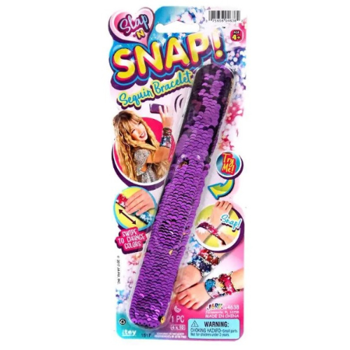 Slap 'N Snap Sequins Bracelet