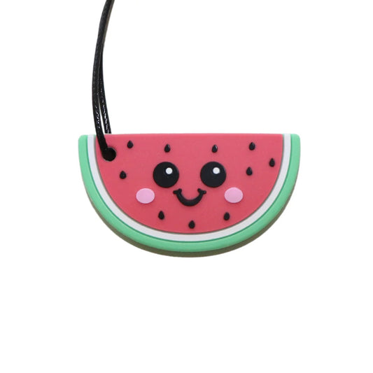 Chew Necklace Watermelon Pendant - Rainbow