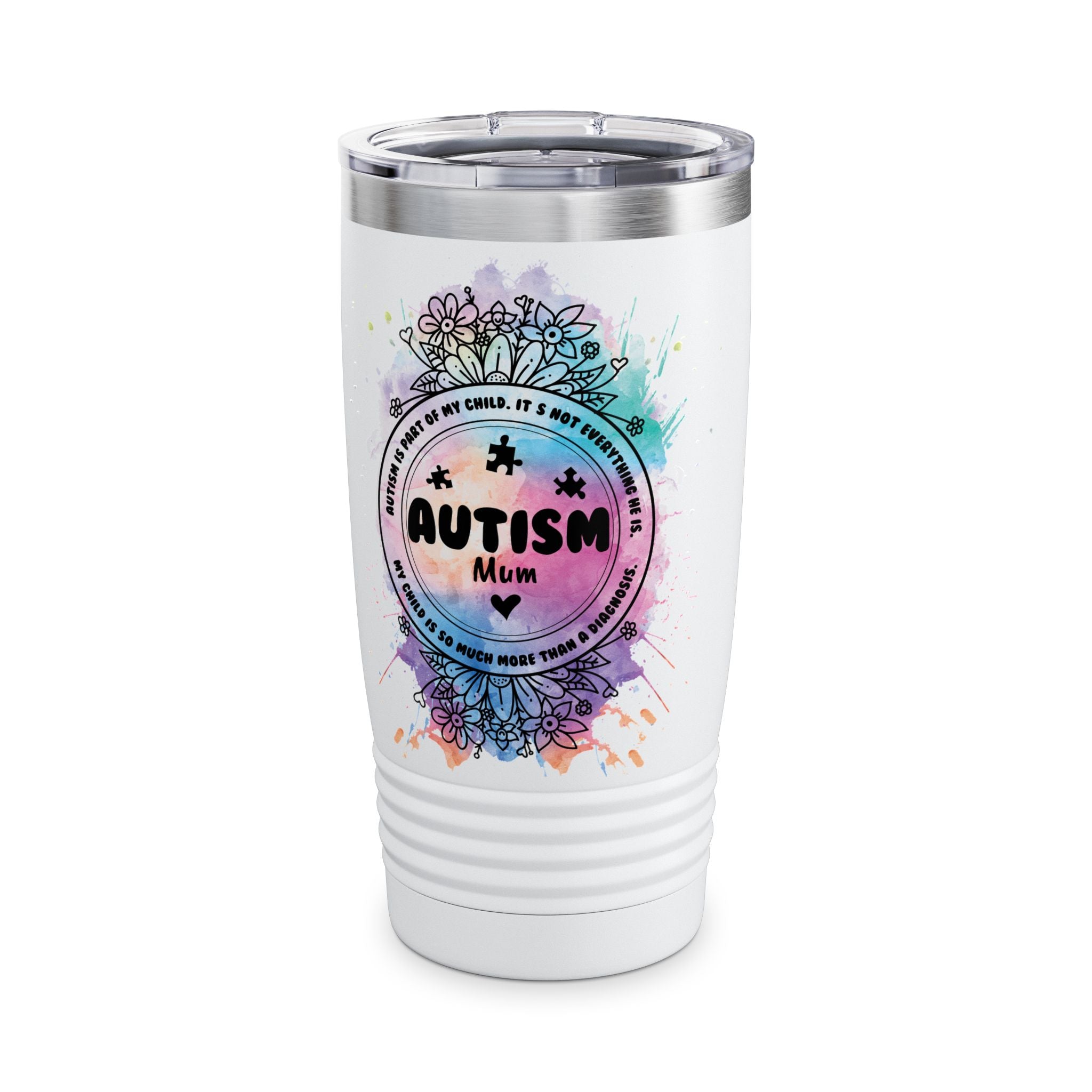 Autism Mum Ringneck Tumbler, 20oz - Sensory Zone