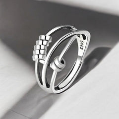 Beaded Sensory Fidget Anxiety Ring S925 - Sensory Zone