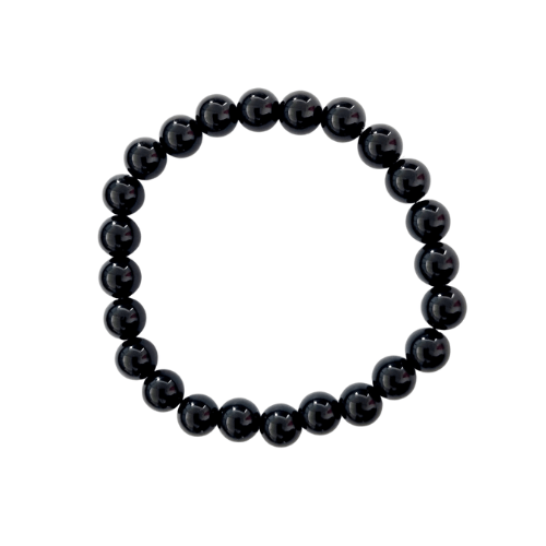 Black Obsidian Crystal Bracelet 8mm Beads - Sensory Zone