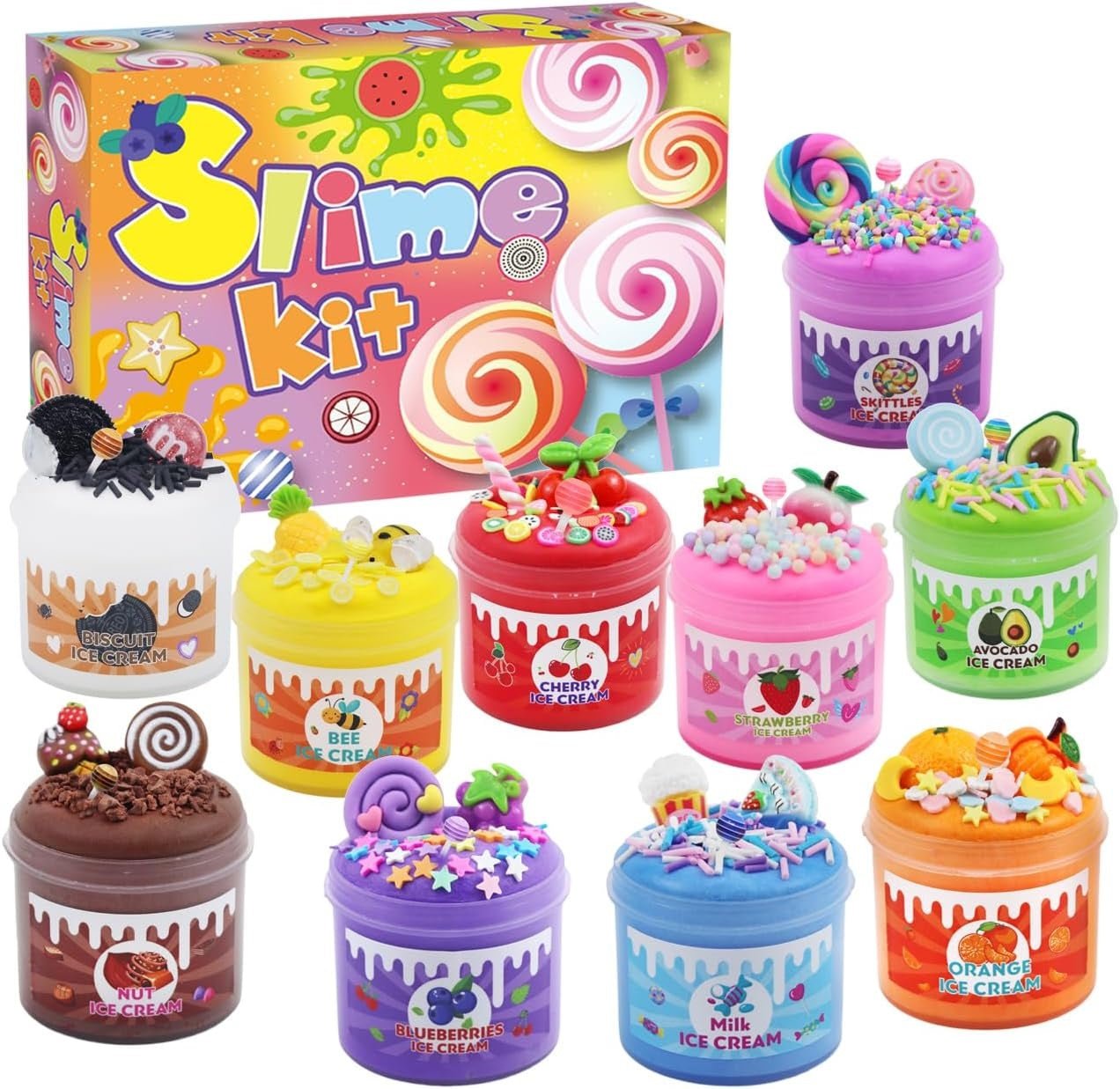 DIY 10 Pack Butter and Cloud Slime Kit - Sensory Zone