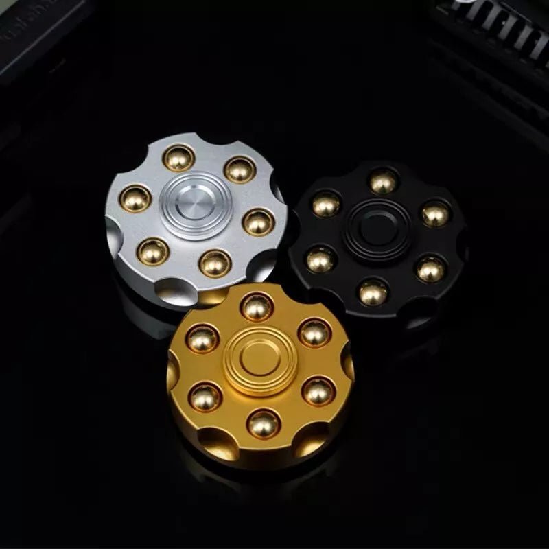Metal Revolver Pistol Bullet Fidget Spinner - Sensory Zone