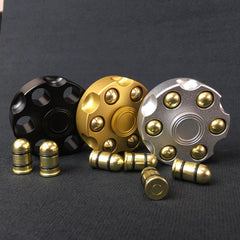 Metal Revolver Pistol Bullet Fidget Spinner - Sensory Zone
