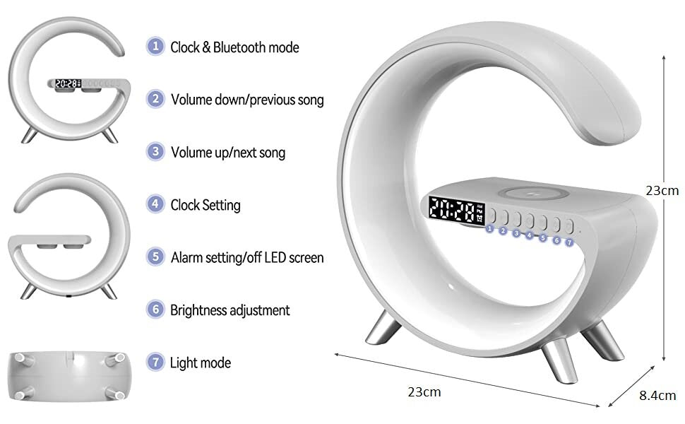 Multifunctional Wireless Charger & Alarm Clock - Sensory Zone