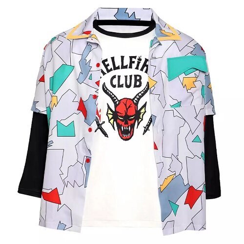 Stranger Things Dustin Shirt Cosplay Costume - Sensory Zone