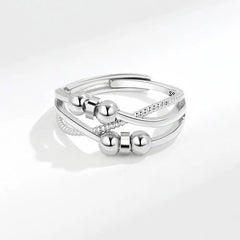 Twisted Bead S925 Adjustable Beaded Anxiety Ring - Sensory Zone